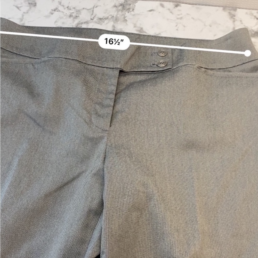 Like New White House Black Market Wide Leg Business Casual Slate Gray Slacks - Picture 9 of 11
